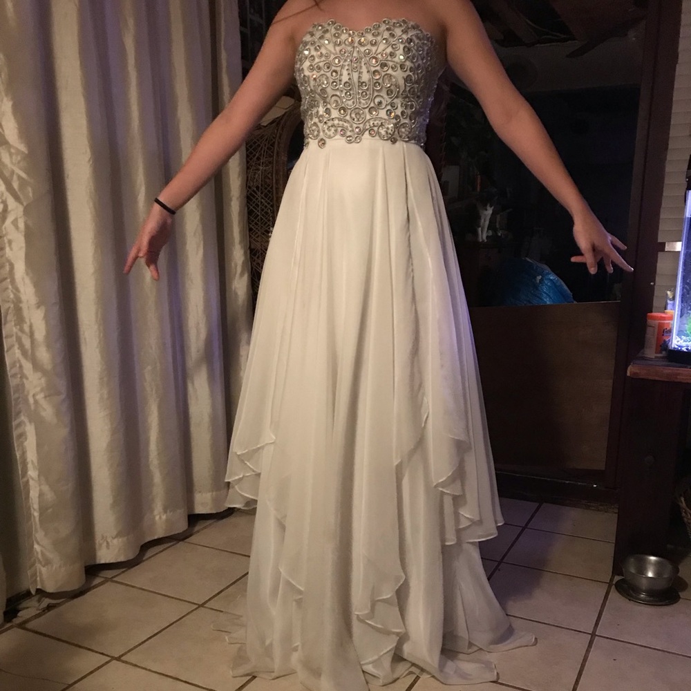 White prom dress